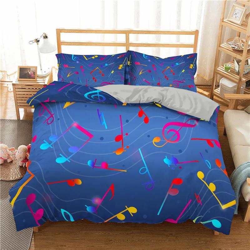 Bedding Set Adults Winter Music, Guitar Quilt Cover Set Kids,twin Full Queen King Bedroom Set  Home Textile Housse De Couette