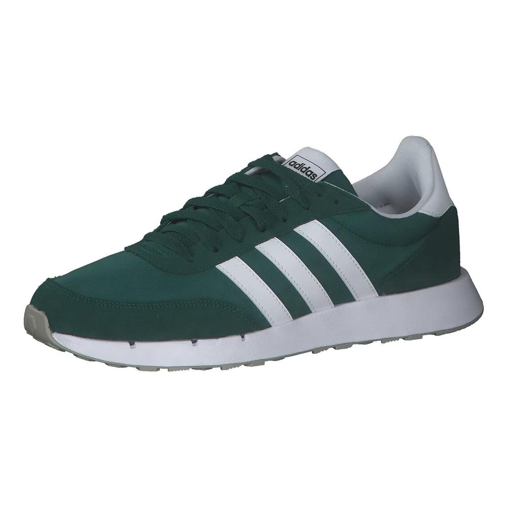 Adidas Run 60s College Gray cm 2.0 Men's Sneakers, Green/Footwear White/Metal (H00354), 30.0