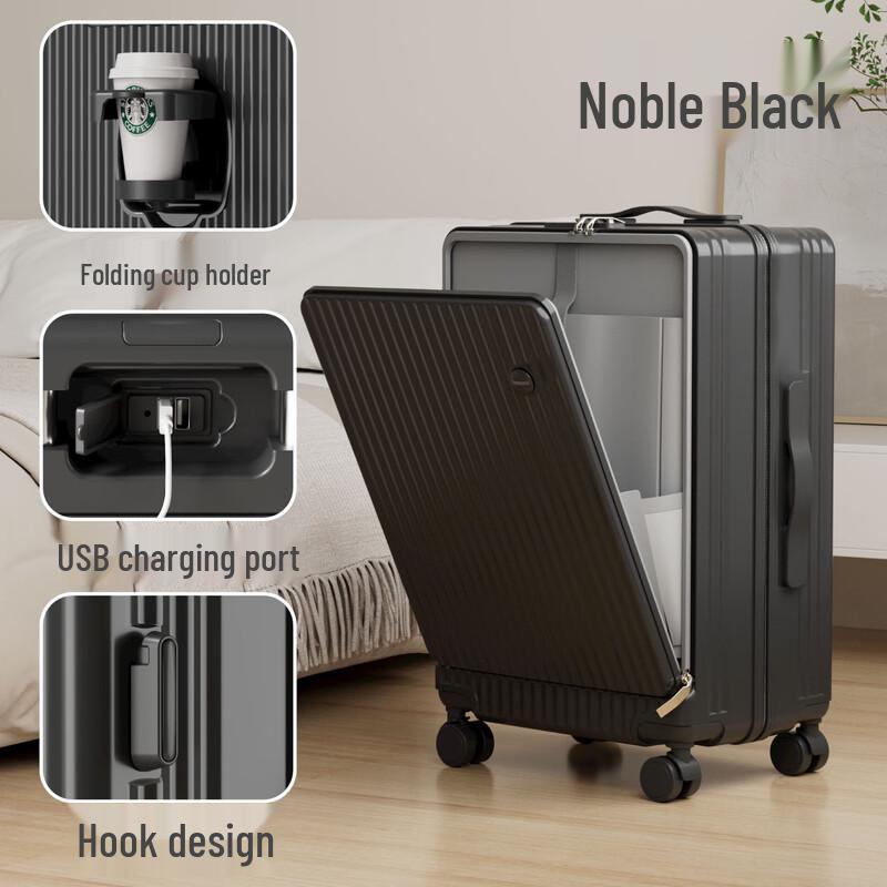 Li Shen Multi-functional Front-Opening Rolling Luggage