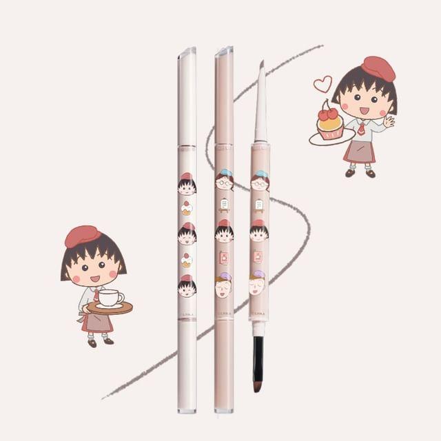 VEECCI - Dual-Ended Gel Eyeliner Chibi Maruko Chan Edition - 2 Colors Y02# Retro Brown - 60mg
