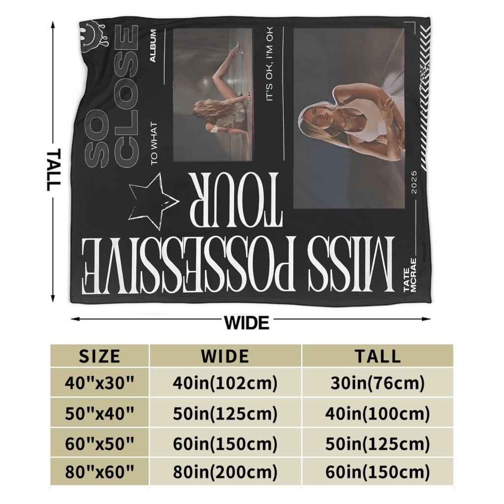 Tate McRae tour so close to what Blanket Multi-size Super Soft Cozy Throw Blankets for Sofa Couch and Bed