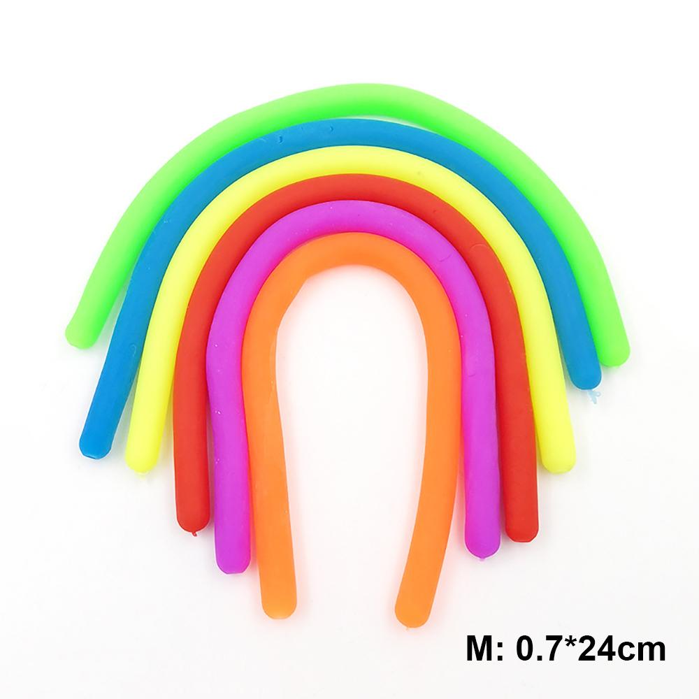 Silicone world Worm Noodle Stretch String TPR Rope Anti Stress Toys String Fidget Autism Vent Toys Decompression Toys Vent Toys