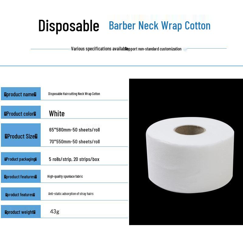 Waterproof Cotton Neck Wrap for Hairdressing - Disposable Hair Protection for Perming and Dyeing