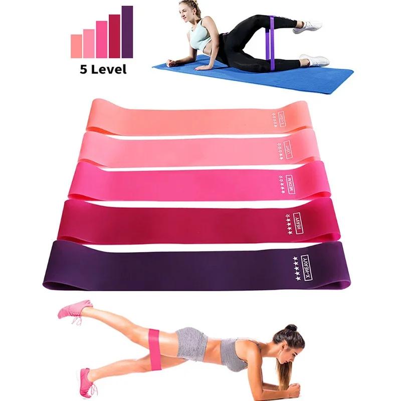 5pcs Resistance Bands Collection Yoga Elastic Band for Fitness Exercise Stretch Belt 5 Resistance Level Workout Bands Fitness Equipment