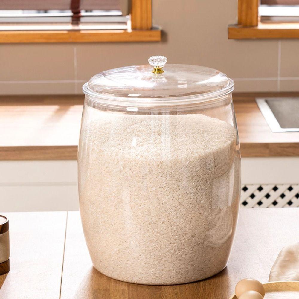 Transparent Grains Storage Box with Lid Food Storage Canister Multifunctional Candy Jar  Nuts