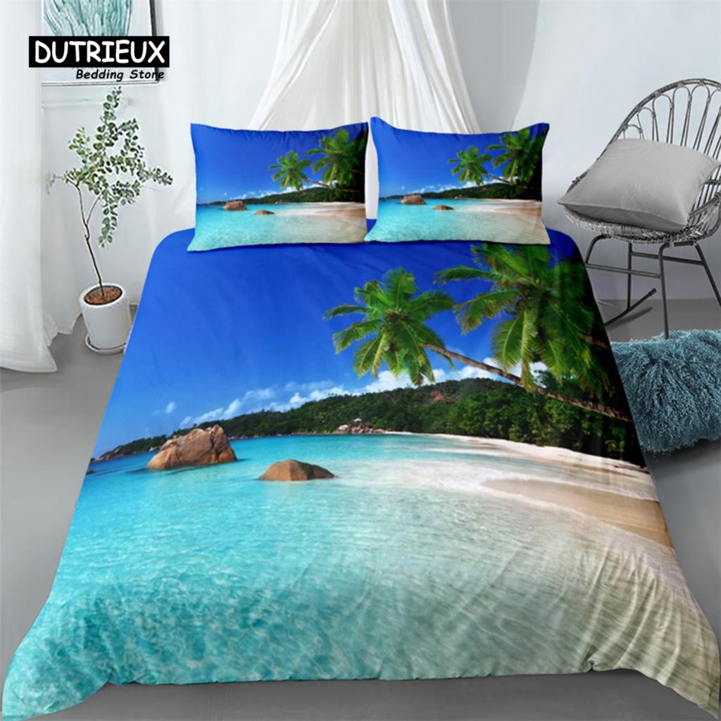 

Красивый комплект пододеяльников с акварельными камнями, комплект постельного белья из ракушек, мягкий, удобный, дышащий пододеяльник, для спальни, гостевой комнаты EU single(135x200cm)