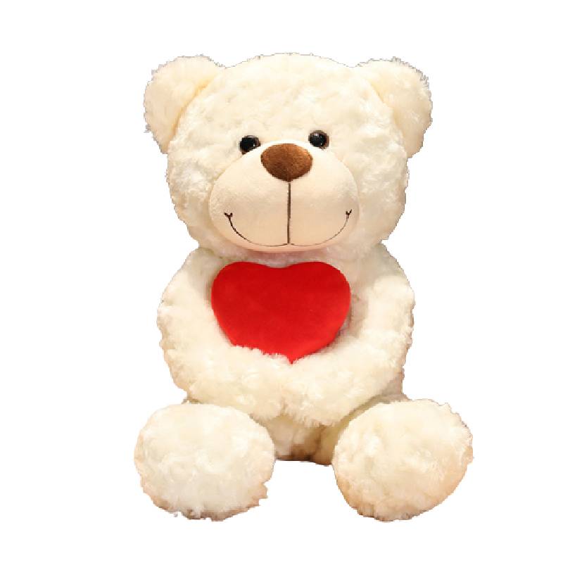 

Love Teddy Heart Bear Plush Toy Animal Stuffed Doll Pillow Child Gift Decor Home White