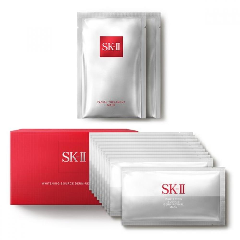 Skii Facial Treatment Mask 10 Sheets Or Whitening Source Dam Revival Mask Set
