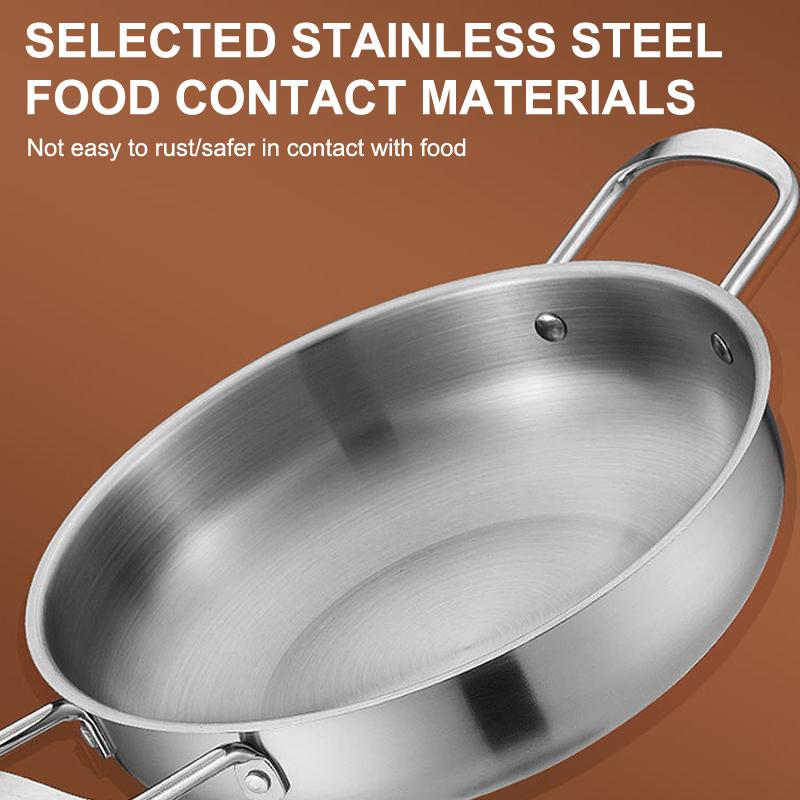 Food Grade Stainless Steel Pot With Dual Handles For Home Commercial Use  Pot Seafood Ramen Dry Pot