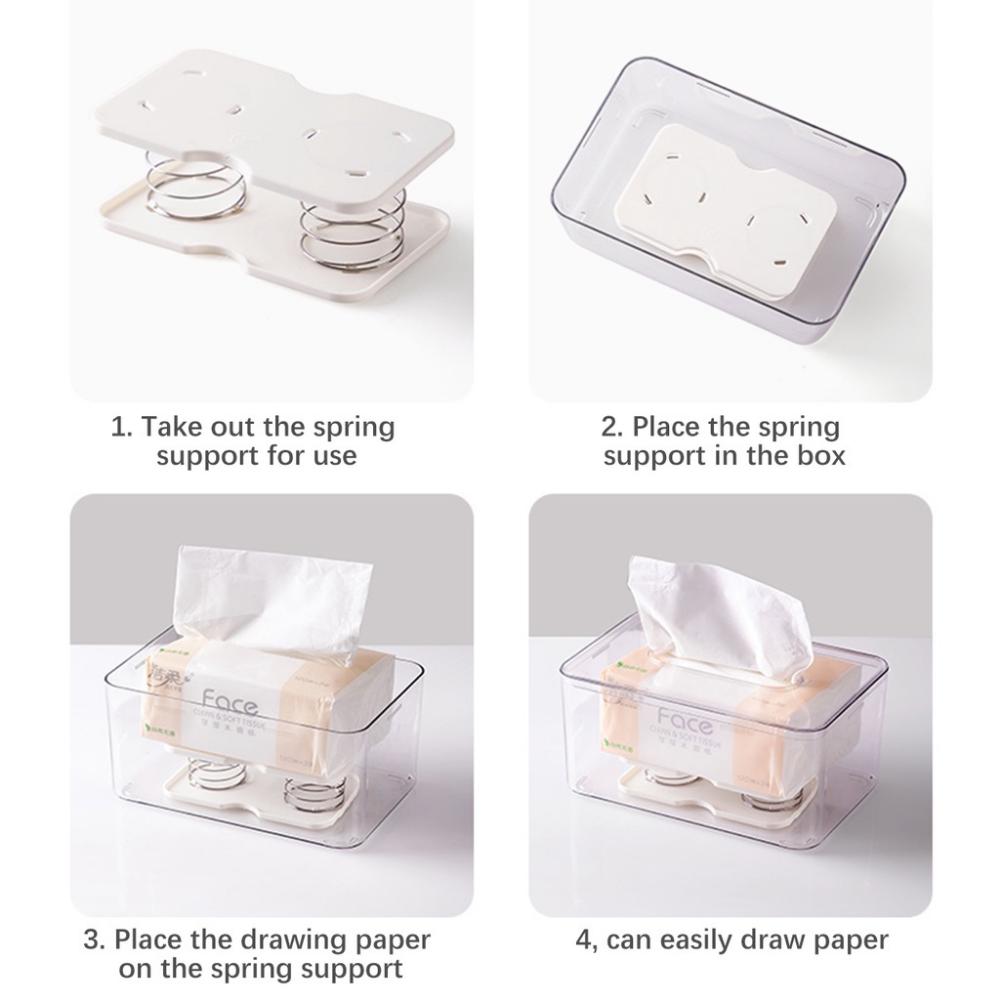 Automatic Spring Issue Box Presents Box Spring Tray Automatic Paper Towel Inner Holder for Safety Driving Kitchen Tissue Boxes