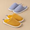 Japanese Style Indoor Soft Sole Anti Slip Cotton Slippers Women Fleece Warm Floor Silent Plush Slippers Men