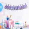 Handmade DIY Colorful Tassel Strands with Aluminum Foil Pull Flowers - 12/Pack for Birthday Decoration