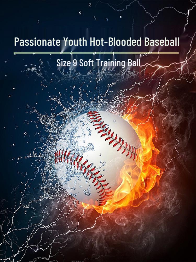 9-inch PVC+Cork Core Baseball, Soft Training Ball for Elementary & Middle School Practice Games