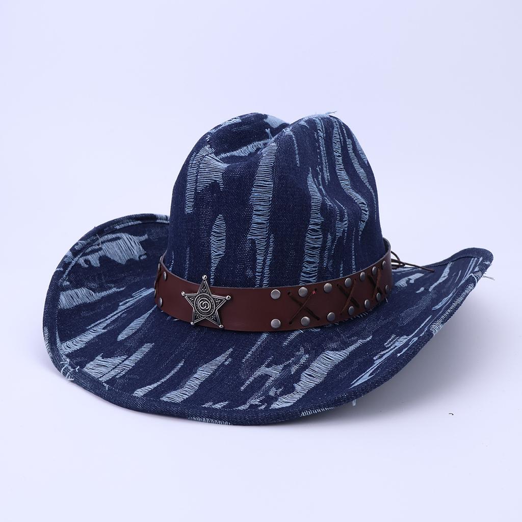 American Retro Western Cowboy Hat Big Brim Ethnic Style Jazz Hat Outdoor Hat Children'S Autumn And Winter Versatile Top Hat