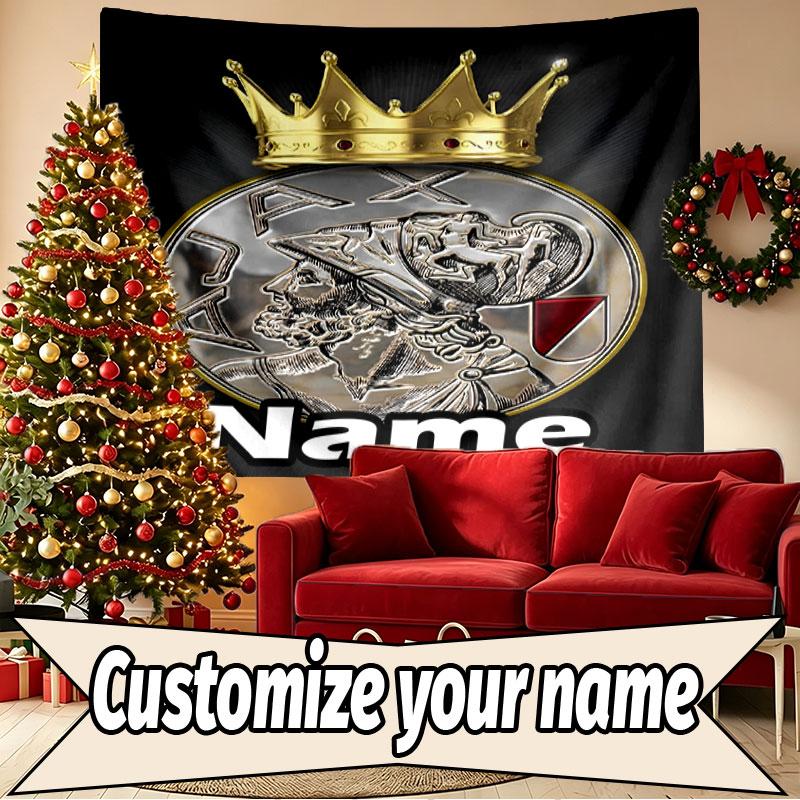 Custom Name Personalized Ajax Print Tapestry, Wall Art Decor, Bedroom, Dorm, Apartment, LivingRoom, Party Backdrop, Gift for Birthday