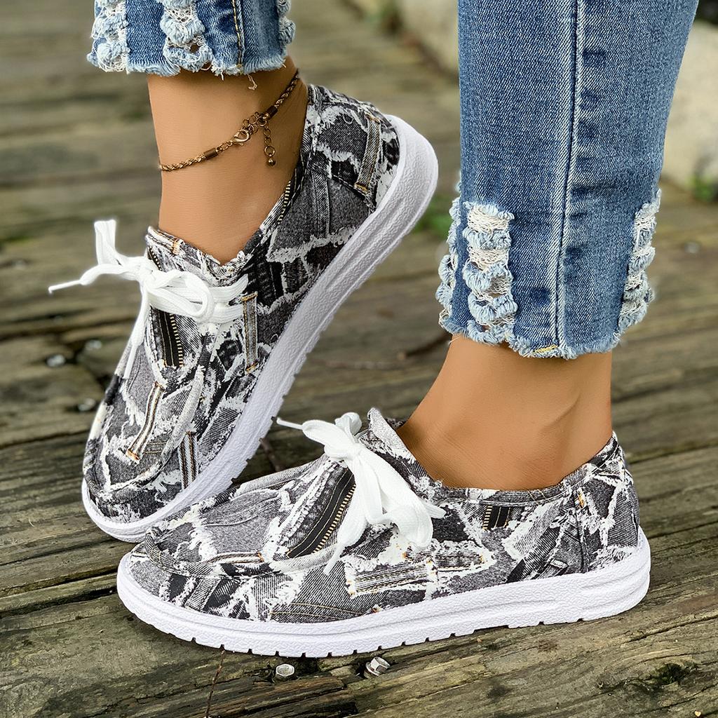 Fashion 2025 Spring Women Sneakers Fashionable Large Size Flat Women Shoes Autumn New Style Casual Single Shoes Rubber Sneakers Women