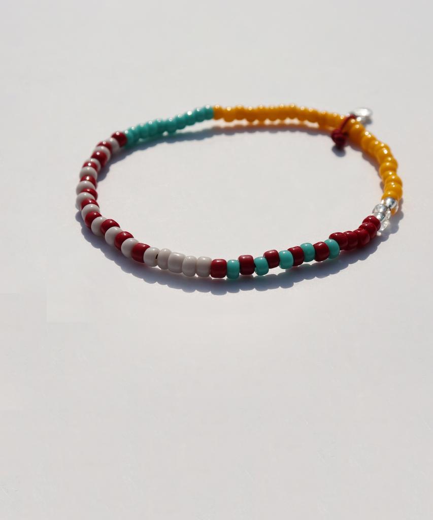 Bonbeau Awesome Color Line Glass Beads Bracelet Color Mix Glass Bead Banding Bracelet