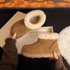 Winter Women's Snow Boots Fleece-Lined Warm Cotton Shoes for Women Lamb Wool High-top Thick-Soled Short Boots Botas Para Mujer