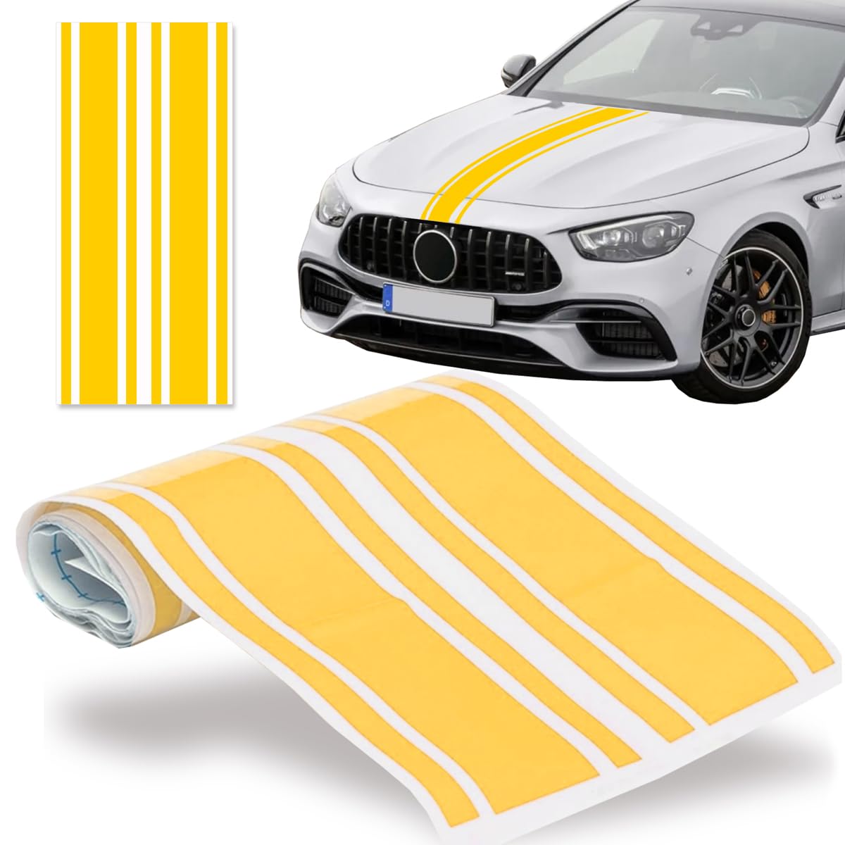 

Cospys Hood Car Sticker Stripe Car Sticker Body Seal Car Sticker Decal 8x180cm (Yellow, 8x180cm) 8x180cm жёлтый