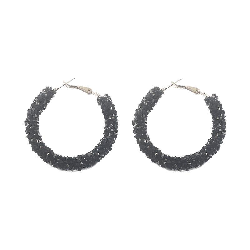 

Трендовые серьги-кольца из серебра S925 с крупными бриллиантами