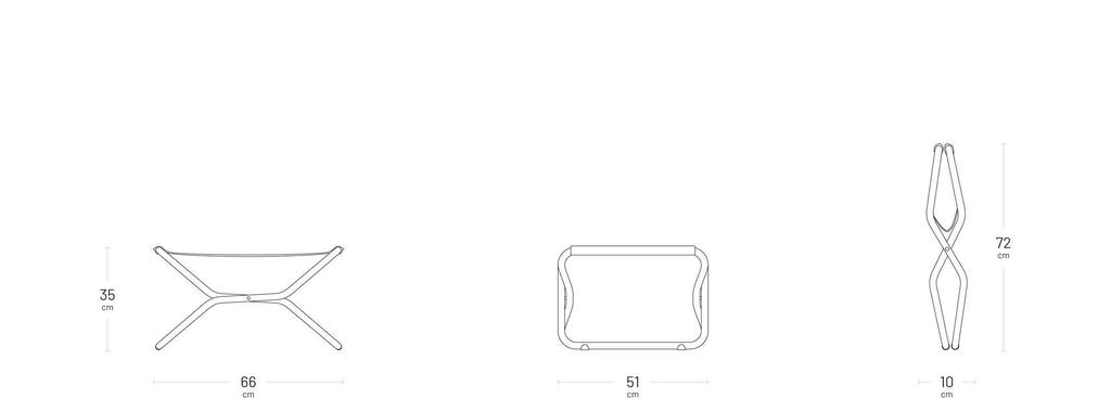 Lafuma Folding Footrest 66cm x 51cm x 35cm Ottoman Stool Compact Next Iso Blue Ocean Blue Made in France Frame 5 Genuine Japanese Product Width