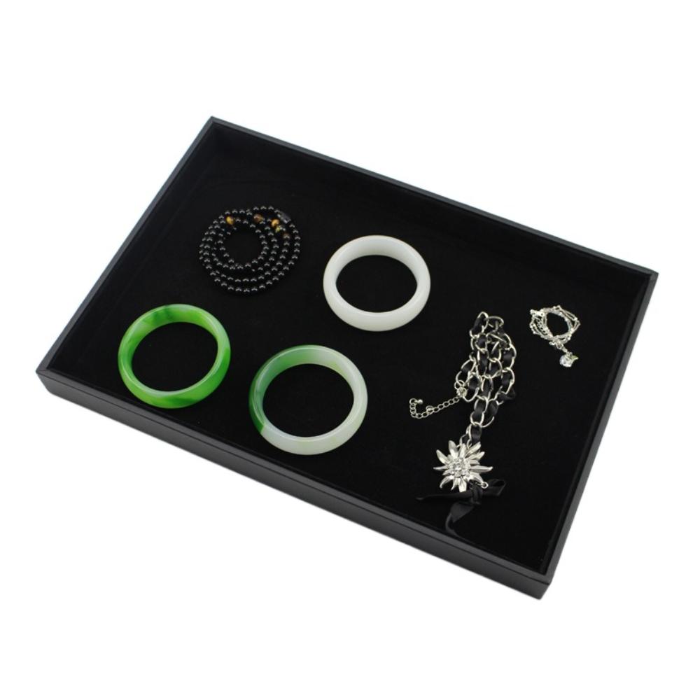 

Necklaces Velvet Jewelry Display Holder PU Leather Jewelry Packing Tray Counter Empty Tray
