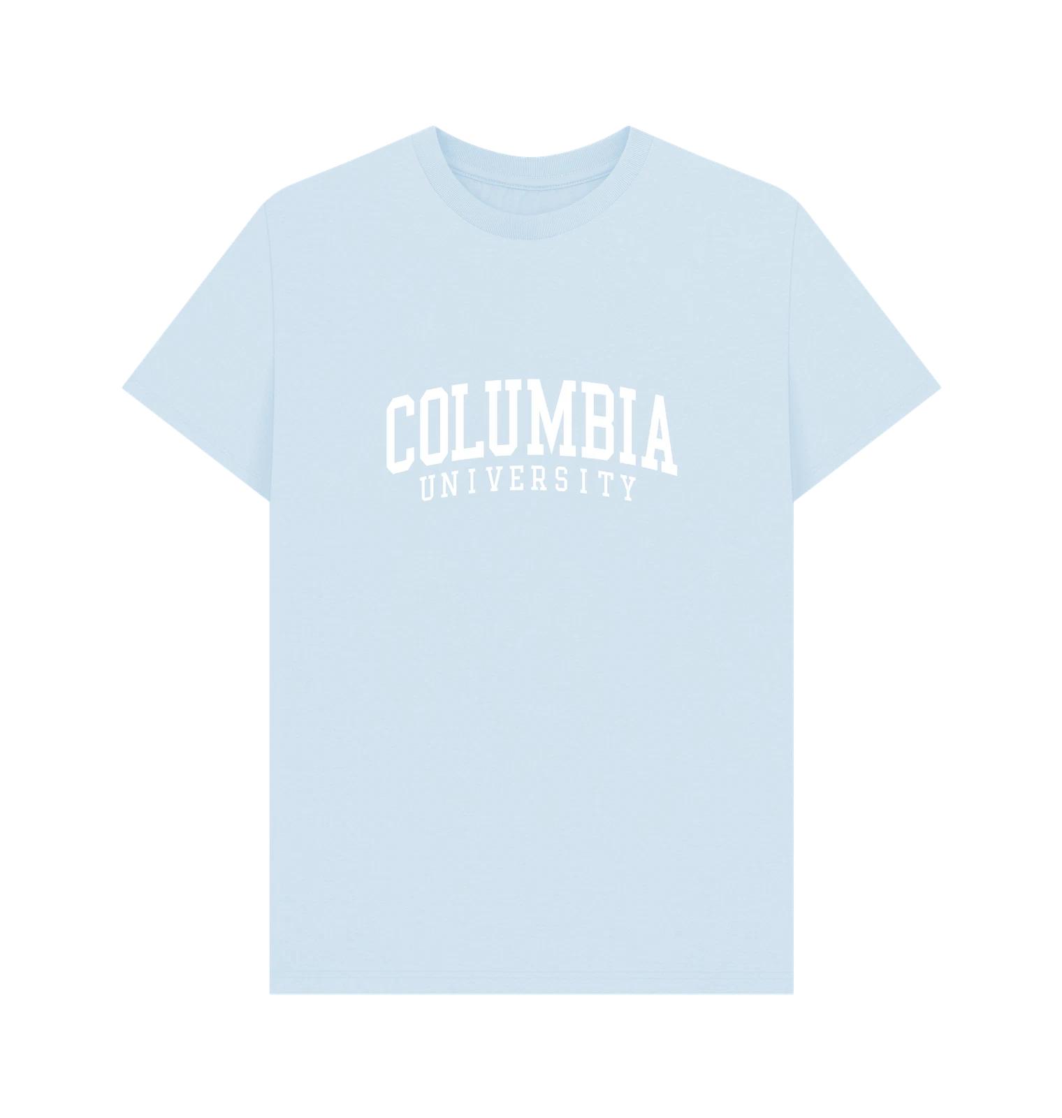 PREMIUM OFFICIAL Columbia University Columbia University Script Unisex Sky T-... S