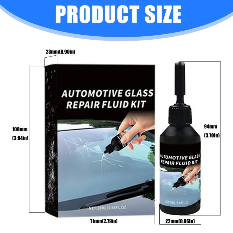 Complete Windshield Repair Set Includes Resin Solution And Curing Film For Seamless Crack Elimination Curing Film Tools
