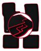 Velours-Fußmatten mit rotem Rand für: Ford Explorer MK2 SUV (1994-2000)