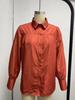2024 Buckle Top Lantern Sleeve Pleated Solid Color Loose Long Sleeve Stand Collar Shirt for Women