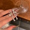 Korean Style Sweet Luxury Diamond Bow Stud Earrings - Versatile, Elegant Design for Everyday Wear