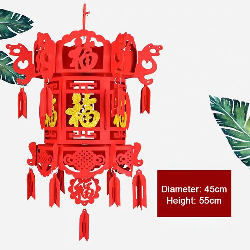 Čínské červené papírové lucerny Festivalové dekorace Oslavné potřeby Vodotěsné Různé velikosti Pro Rok