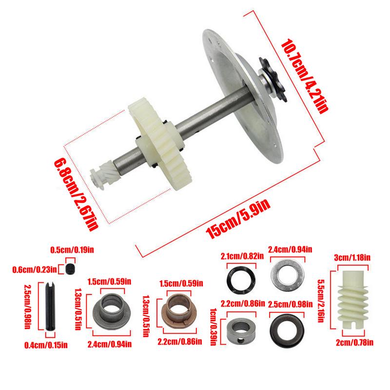 Garagentoröffner Zahnradsatz Edelstahl Öffner Zahnradsatz Garagentor Kettenradsatz Schnecke Heimwerkzeug Geräuscharm Verschleißfest