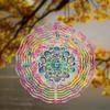 Vibrant Graffiti Art Mandala Wind Spinner Colorful Metal Garden Decor with Floral Patterns Kinetic Yard Art for All Seasons Indoor Outdoor
