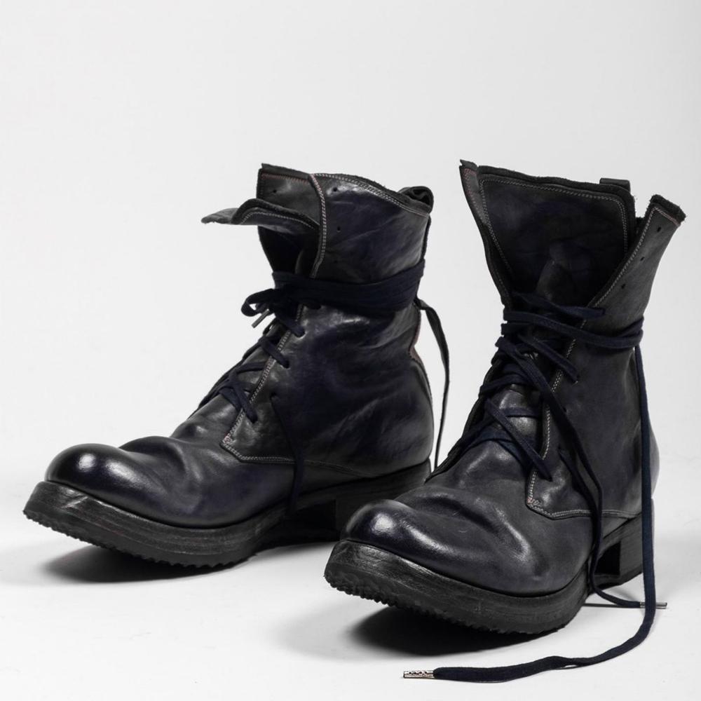 

Мужские ботинки на высоком голенище с ремешками, черные кожаные ботинки на шнуровке, мотоциклетные ботинки на толстом каблуке, обувь для мужчин с увеличением роста, модные ботинки 45 чёрный