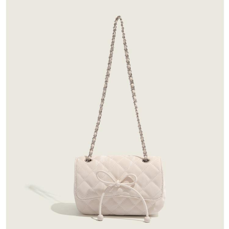 Bow Small Bag Women's New Versatile Messenger Shoulder Bag