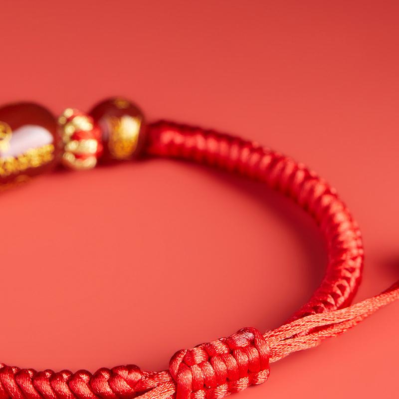 Náramek pletený z červené šňůrky ve stylu čínského zvěrokruhu  Šťastný náramek pro rok pro muže ženy  Náramek pro rok hada Šperky Dárky