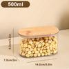 Wood Lid Plastic Airtight Canister Kitchen Storage Bottles Jars Food Container Grains Coffee Beans Grains Candy Jar Containers