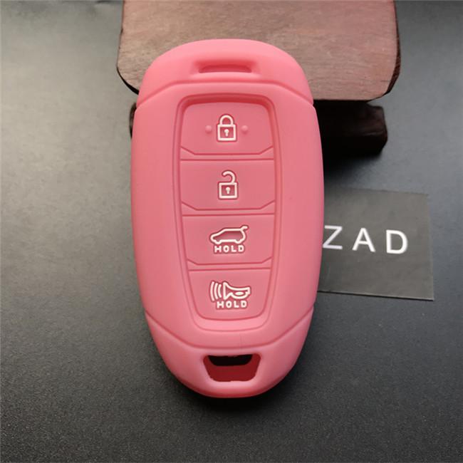 ZAD 4 Buttons Silicone Rubber Car Key Case Cover for Hyundai GRANDEUR IG Azera 2017 2016 Key Case Cover Shell