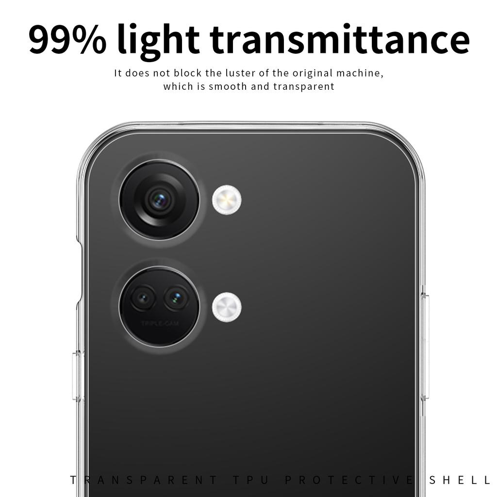 MOFI Soft TPU Phone Cover for OnePlus Nord 3 5G/Ace 2V Drop Resistant Transparent Case