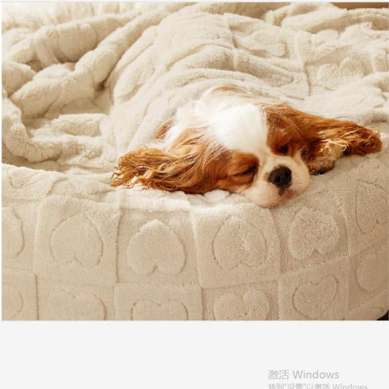 Cozy Plush Pet Mat For Cats And Dogs Round Soft Winter Warm Bed Comfortable Fleece Pet Nest Ideal For Indoor Use Cat Dog Bed Pet Cushion