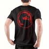 Vintage Gaming Graphic Tee  Black Shirt Featuring A Red Splatter Pattern Comfortable and Airy Tee Mortal Series Gaming Clothing