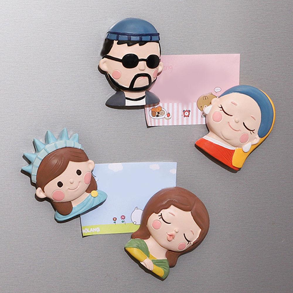 Mini European Creative Resin 3D Three-Dimensional Design Refrigerator Sticker Crafts Home Kitchen Memo Message Simple Decoration