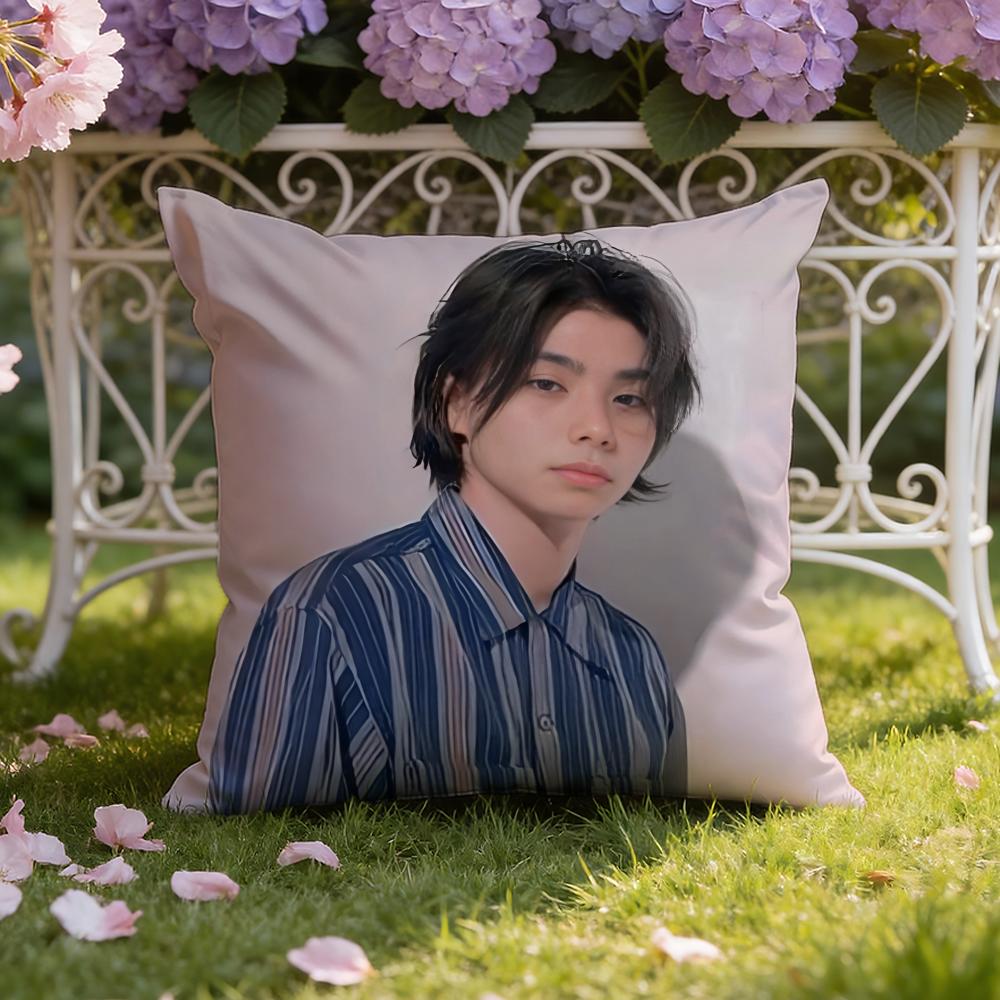 Actor N-Nijiro M-Murakami Cushion Cover Home & Car Dual-Scene Pillow Cover: Reversible for Premium Comfort