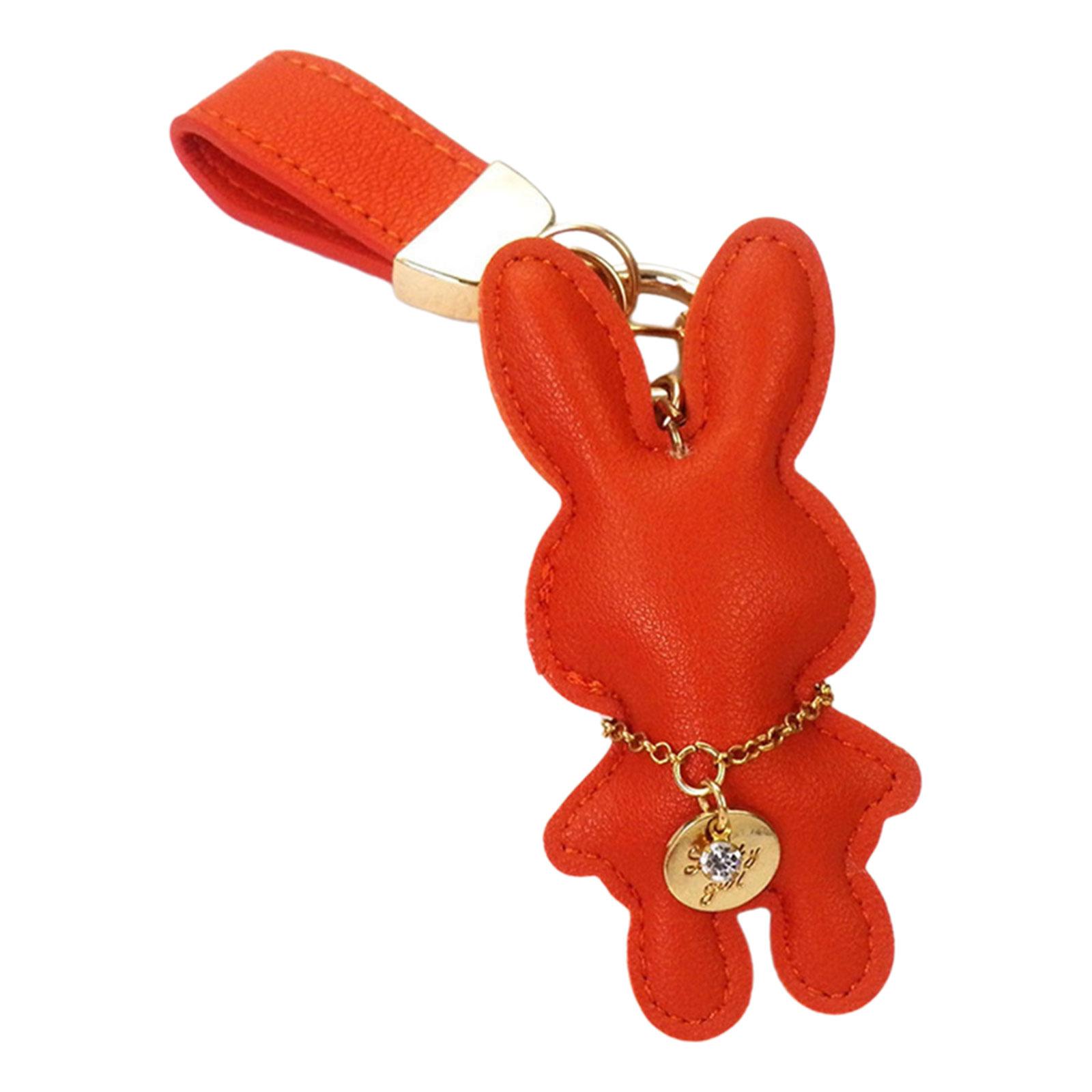 

Кожаный мягкий брелок для сумки в виде кролика с элегантной пряжкой-ремнем для стильных женщин и любителей модных аксессуаров для украшения сумки