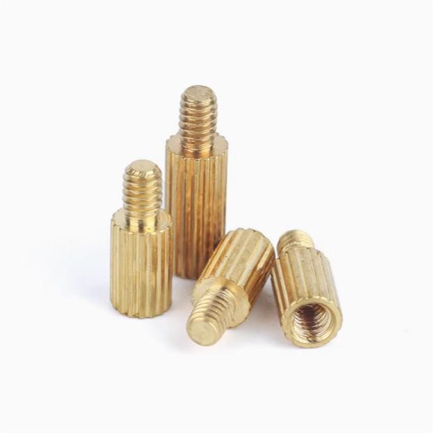Single Head M2 Knurled Copper Camera Screw for CNC Security Monitoring