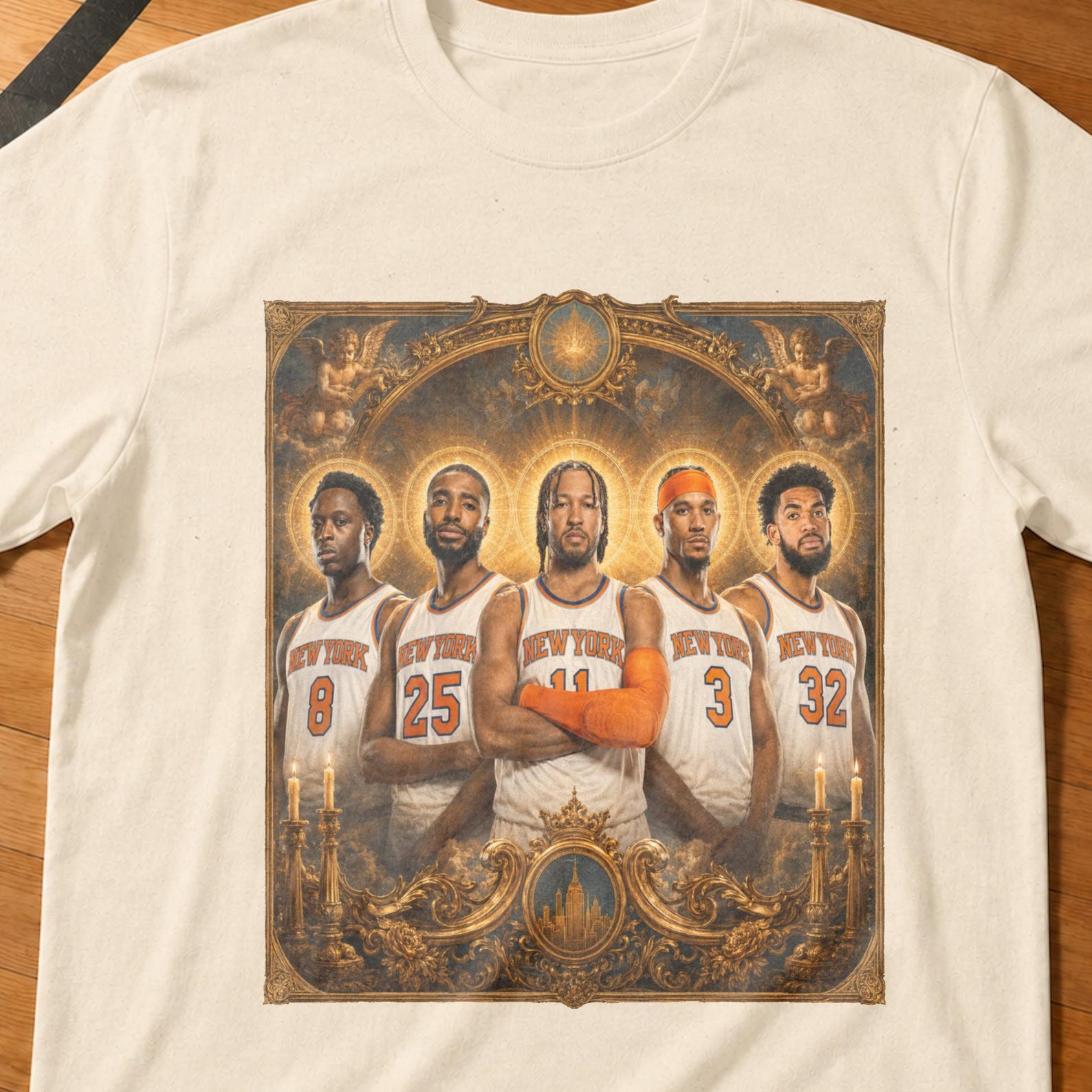 Saints of New York Knicks Jalen Brunson Shirt Josh Hart OG Anunoby Towns Bridges Finals Shirt,NY Hoops Gift,New York Knicks,Nba Finals 4XL