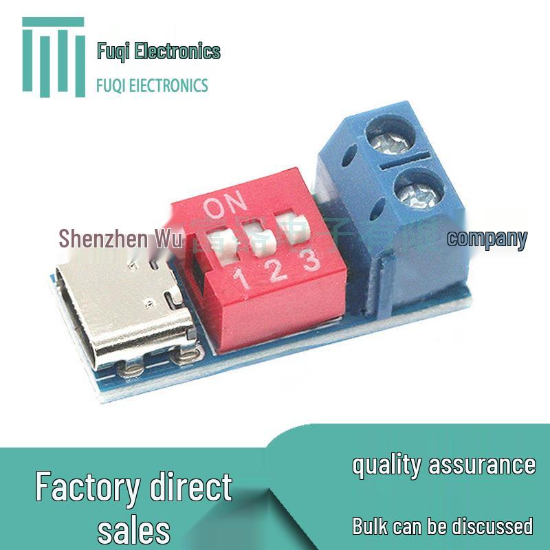 PDSink PD Decoy QC Fast Charge Test Board with 5-20V Adjustable Voltage via DIP Switch