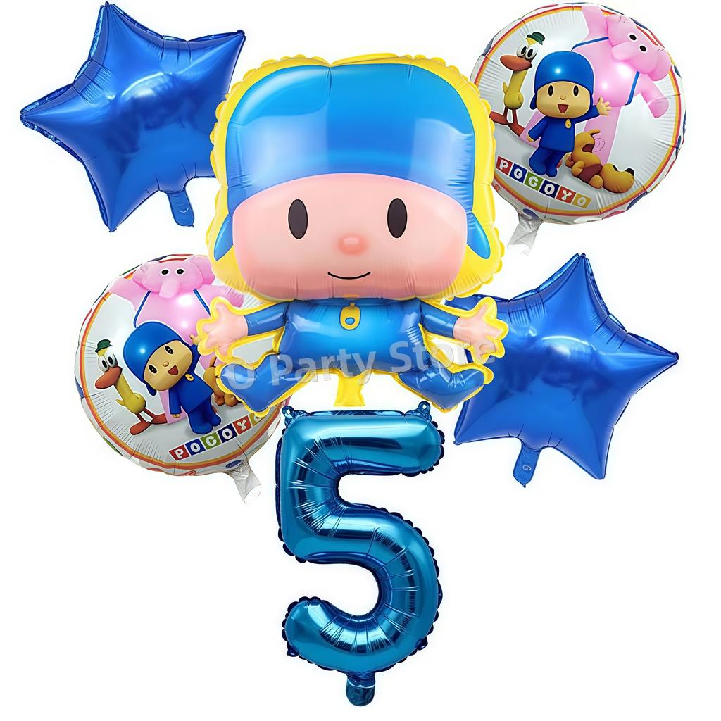 Pocoyo Geburtstag Dekorationen Einweg Geschirr Becher Teller Luftballon Banner Für Kinder Mitgebsel Babyparty Deko Party Zubehör Geschenk