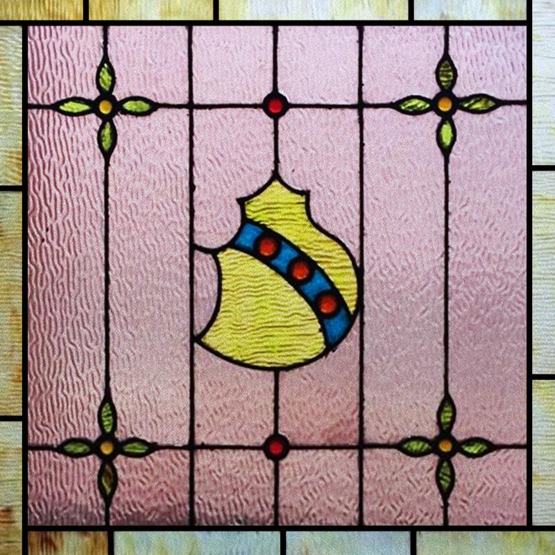 

Custom Size Glass Film, Stained Glass Sticker, Frosted Privacy, Static Cling, Retro Vintage Pattern,Bathroom, Office, Home Decor (as the picture,12X12 inches)